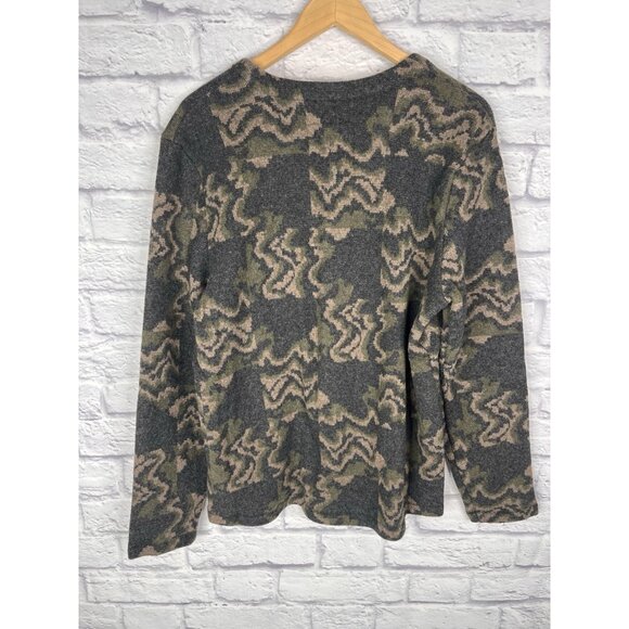 SMARTWOOL x JIBBERISH Men's Charcoal Heather Camo Hudson Sweater Cardigan NWT M - Picture 6 of 6